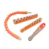 Juego de 9 Piezas de Vasos Hexagonales para Taladro Eléctrico, Vaso Naranja de 4-12/5-13mm, Llave de Matraca, Punta, Eje Flexible