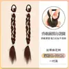 Trenzas Postizas con Cintas, Cintas de Lazo Lindas, Naturales y Divertidas para Doble Cola de Caballo [Procesamiento Personalizado]