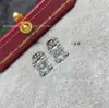 Brincos de Argola Tripla Click-Clack para Unhas Femininas Agulha de Prata 925 Banhada a Ouro Rosa 18K Brincos CNC Fu Lu Shou Elegantes de Alta Qualidade Cabeça de Touro