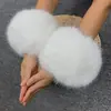 Mangas, Mangas de Pelo, Luvas, Punhos Apertados, Proteções para Mãos, Pele Sintética de Coelho, Pulseiras de Pulso de Pele Sintética de Raposa, Anéis de Mão para Mulheres, Inverno