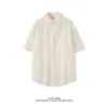 Camisa de Manga Corta con Solapa Texturizada y Tejido Hueco Estilo Old Money, Top Suelto Transpirable Fino de Verano con un Toque de Lujo para Hombre