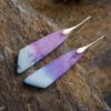 Pendientes de piedra natural de alta calidad, estilo bohemio, forma de cuchillo, pendientes, joyería de lujo ligero, moda europea y americana, venta al por mayor