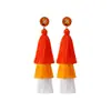Pendientes de Borlas Europeos y Americanos de Estilo Étnico Transfronterizos Amazon, Pendientes de Botón de Semillas Únicos Hechos a Mano de Alta Gama, Accesorios para Mujer de Nicho