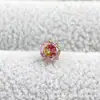 Suporte para Tigela Redonda de Liga de Titânio F136 Brincos em Degradê Corte Rosa Titânio G23 Rosca Interna Zircônia Piercing para Lábio Unha Joias