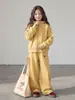 Conjunto de Punto con Capucha Bordado de Ponis para Niñas, Moda Casual de Dos Piezas para Niños Mayores, Primavera y Otoño 2026