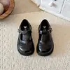Zapatos de Cuero para Niñas Colección Primavera 2026 Moda Infantil Zapatos de Princesa Mocasines de Suela Blanda para Niños Mayores
