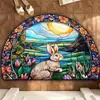 Alfombrillas de Suelo de Terciopelo de Cristal Transfronterizas Resistentes a las Manchas y Fáciles de Cuidar, Alfombrillas Decorativas de Pascua, Alfombrillas Antideslizantes Absorbentes de Agua y Aceite para el Hogar y la Cocina