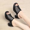 Zapatillas de Verano para Mujer de una Pieza para Exteriores con Envío Directo, Tacón Grueso, Plataforma Impermeable, Superficie de Malla, Sandalias de Moda para Mujer con Punta Abierta, Tacón Alto y Suela Suave