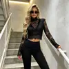 Camisa de mujer de estilo sexy, moda transfronteriza europea y americana, nuevo modelo de otoño 2026, elegante, entallada a la cintura, adelgazante, versátil blusa para mujer