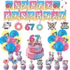 Decoraciones Populares de Amazon para Fiestas Temáticas de Seis Siete, Montaje de Atmósfera de Cumpleaños, Vajilla, Banderines de Cumpleaños, Globos