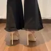 Primer encuentro: Sandalias de Plataforma con Tira de Pedrería Exquisita, Impermeables, para Mujer, Tacón Fino, Nuevo Estilo Verano 2026, Chanclas de Tacón Alto para Exteriores
