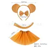 Diadema Animal con Tres Orejas de Oso, Accesorio para el Cabello para Actuación de Danza, Diadema de Mapache para Niñas, Accesorio para el Cabello para Niños con Banda Ancha