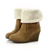 Botas de Nieve de Cuña Medias Altas Big Corner Board Hongyun Otoño/Invierno 2017 Nuevas JGB2017N73015