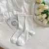 Calcetines mujer calcetines finos afelpados primavera y verano lazo encaje versátil calcetines de tubo dulces calcetines de algodón lindos finos verano