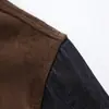 Jaqueta Jeans Lavada Estilo Novo 2026 para Homens, Estilo Americano Cool Tendência Patchwork Solta Casual Roupa de Trabalho Jacket