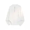 Camisa Polo Masculina Popular Estilo Old Money Manga Curta, Camiseta Retro Americana de Verão com Gola Henley Manga Longa