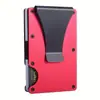 AMAZON AMAZON venta caliente aleación de aluminio RFID tarjetero para tarjetas tarjetero anti-robo cepillo tarjeta de crédito tarjeta bancaria cartera