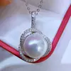 Accesorios para Joyería DIY Engaste Vacío Plata de Ley S925 Encanto Eterno Cierre Universal Ocultador Colgante de Perla Genuina de Agua Dulce Collar