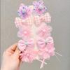 Tocado de Borlas para Niñas Lazo Cinta de Hielo Princesa Niña Pequeña Copo de Nieve Accesorios para el Cabello Horquilla para el Cabello Infantil