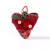 Colgante pequeño de tela tejido navideño estrella navideña calcetín navideño bastón corazón colgante decoración de árbol de Navidad
