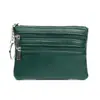 Cartera para Monedas de Mujer Bolsa de Almacenamiento para Cosméticos Patrón de Lichi Cremallera Bolsa para Llaves Bolsa para Tarjetas Monedas Billetera Pequeña Corta para Mujer