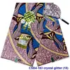 Tela Nueva de Algodón Estampado de Cera Imitación Africana Ankara con Diamantes Pequeños, Tela para Ropa Estampada con Cera Dorada para Exportación al por Mayor