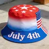 Chapéu de Balde com Estampa de Bandeira do Dia da Independência Americana para Homens e Mulheres, Chapéu de Sol com Proteção Solar, Fogos de Artifício, Festival da Estátua da Liberdade