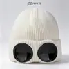 Nuevo Gorro de Punto Costilla Gafas Otoño e Invierno Gorro Tejido Hombres y Mujeres Exterior Cálido Pareja Invierno Protección Ocular Cálido