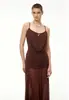 Vestido de Gasa Fina con Tirantes Delgados y Fruncidos, Adornos de Hebilla Metálica, Malla Plisada Densa, Vestido Transparente con Dobladillo Ancho, Estilo Europeo y Americano de Amazon