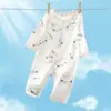 Mameluco para Bebé de Verano Fino de Algodón Puro Pijamas para Niños y Niñas Recién Nacidos Traje para Aire Acondicionado Ropa para Bebé