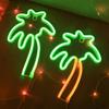Transfronteiriço novo LED neon de duas cores coqueiro de modelagem de luz ambiente ambiente luz luz decorativa luz fornecimento direto da fábrica