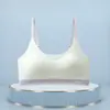 Ropa interior para niñas de secundaria, sin costuras, cómoda, sujetador anti-caída, chaleco de tirantes a prueba de impactos para período de desarrollo