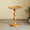 Entrega Direta da Fábrica Mesa de Centro Pequena de Ferro Forjado para Sala de Estar Mesa Lateral Mesa de Canto Retrô Armazenamento de Cabeceira Mesa Redonda Pequena para Varanda Mesa Lateral para Sofá