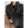 Jaqueta 2026 Masculina Feminina Outono Inverno Nova Retrô Americana Gola Alta Solta Couro Lavado Maillard Jaqueta Outerwear Versátil Tendência
