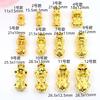Pulsera tridimensional 3D de oro de arena de Vietnam de imitación, suerte, suerte, bricolaje, pareja de hombres y mujeres, pulsera igual, joyería de cuentas, accesorios