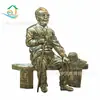 Escultura de figura de cobre imitación de la cultura del cuento del Parque Verde Escultura de figura cultural de cobre imitación de FRP