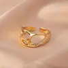 Anillo para Mujer, Lujo Ligero, Nicho de Alta Gama, Anillo Exagerado de Zirconia, Anillo Sencillo, Anillo Abierto, Joyería de Reina Madre, No se Desvanece