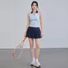 Conjunto de Roupa de Tênis Novo 2026 para Mulheres - Esportes, Pilates, Fitness, Corrida ao Ar Livre, Camiseta Casual de Manga Curta para Yoga