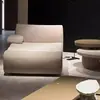 Sofá Minimalista de Bambu Italiano Estilo Creme Designer Curvo Tecido Sala de Estar Grande Plano Módulo Criativo Sofá