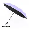 Guarda-chuva Anti-UV Totalmente Automático com Logotipo Impressível Protetor Solar e à Prova de Chuva Guarda-chuva Dobrável para Homens e Mulheres High-End