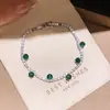Pulseira de Zircônia Oval Dopamina Laço Estilo Ins Coreano Luxo Leve High-End Versátil para o Dia a Dia Atacado