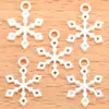 Pulseira de floco de neve oca de Natal transfronteiriça pingente joia de liga acessórios diy pingente de pulseira de contas L514