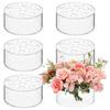 Decoración de Centro de Mesa de Flores Acrílico Transparente Decoración de Mesa Boda Jarrón de Flores Redondo Adecuado para Mesa Soporte de Flores