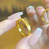 Anillo de oro de imitación con forma de loach, versión amplia y método antiguo, para hombres y mujeres, simulación de los amantes del anillo de oro vietnamita, anillo liso con hielo picado.