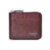 Cartera corta para hombre, nueva cartera juvenil de tres pliegues, de color liso, multifuncional, con cremallera, para estudiantes, 2024