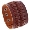 Comércio exterior europeu e americano Nova Jóias Vintage Simples Tecido Largo Couro Masculino Couro Pulseira Personalizado Rock Performance Pulseira