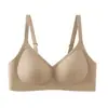 Ropa interior femenina sin aros con textura, para pechos pequeños, push-up, sin costuras, levanta busto, sujetador con soporte estable para Otoño e Invierno