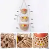 Cesta Colgante de Frutas de Tres Capas Transfronteriza Removible para Colgar en la Pared Bolsa de Red para Frutas Estilo Nórdico Simple Bolsa Tejida Cesta para Frutas y Verduras