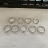 Europa y Estados Unidos anillo cruzado nuevo anillo creativo cruz de diamante anillo grueso juego de 9 piezas anillo de unión suministro de AliExpress