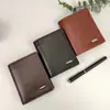 Cartera Vertical Gruesa y Cerrada para Hombre, Cartera Corta de Exportación Transfronteriza, Gran Capacidad, Múltiples Ranuras para Tarjetas, Cartera
